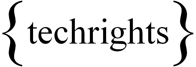 techrights (i.e. tech rights or technology rights) logo